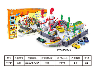 其他模型玩具-小额批发 拼装模型玩具 益智科教玩具 自装变型加油站 31788-.
